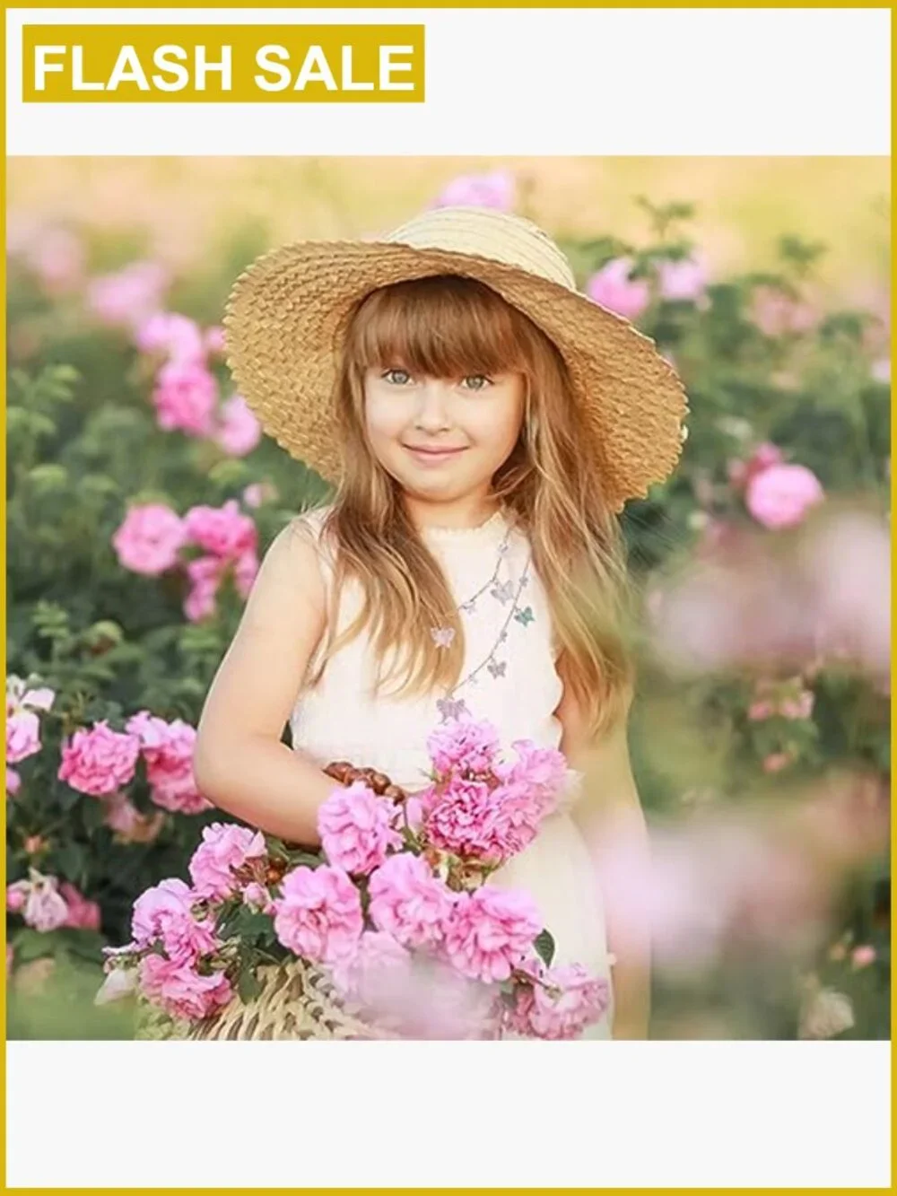 3pc Kids Jewelry Set Choker Necklace Bracelet Flower Gift